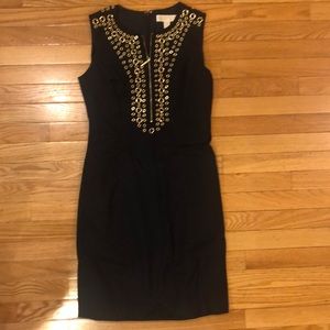 NWT Michael Kors navy/gold grommet dress. Sz: 6